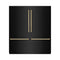 Autograph Edition 72 In. 39.6 Cu. Ft. French Door Built-in Bottom Freezer Refrigerator With Water Dispensers And Ice Makers In Black Stainless Steel And Polished Gold Accents