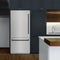 Autograph Edition 36 In. 19.8 Cu. Ft. Built-in Bottom Freezer Refrigerator With Water Dispenser And Ice Maker In Satin Stainless Steel And Matte Black Accents