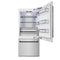 Autograph Edition 36 In. 19.8 Cu. Ft. Built-in Bottom Freezer Refrigerator With Water Dispenser And Ice Maker In Satin Stainless Steel And Matte Black Accents