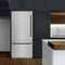 Autograph Edition 36 In. 19.8 Cu. Ft. Built-in Bottom Freezer Refrigerator With Water Dispenser And Ice Maker In Satin Stainless Steel And Matte Black Accents