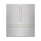 Autograph Edition 72 In. 39.6 Cu. Ft. French Door Built-in Bottom Freezer Refrigerator With Water Dispensers And Ice Makers In Satin Stainless Steel And Champagne Bronze Accents