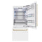 Autograph Edition 36 In. 19.8 Cu. Ft. Built-in Bottom Freezer Refrigerator With Water Dispenser And Ice Maker In White Matte And Champagne Bronze Accents
