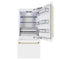Autograph Edition 36 In. 19.8 Cu. Ft. Built-in Bottom Freezer Refrigerator With Water Dispenser And Ice Maker In White Matte And Polished Gold Accents