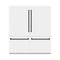 Autograph Edition 72 In. 39.6 Cu. Ft. French Door Built-in Bottom Freezer Refrigerator With Water Dispensers And Ice Makers In White Matte And Matte Black Accents