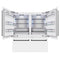 Autograph Edition 72 In. 39.6 Cu. Ft. French Door Built-in Bottom Freezer Refrigerator With Water Dispensers And Ice Makers In White Matte And Matte Black Accents