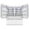 Autograph Edition 72 In. 39.6 Cu. Ft. French Door Built-in Bottom Freezer Refrigerator With Water Dispensers And Ice Makers In White Matte And Matte Black Accents