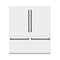 Autograph Edition 72 In. 39.6 Cu. Ft. French Door Built-in Bottom Freezer Refrigerator With Water Dispensers And Ice Makers In White Matte And Matte Black Accents