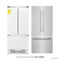36 In. 19.6 Cu. Ft. French Door Built-in Bottom Freezer Refrigerator With Water Dispenser And Ice Maker In Stainless Steel