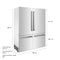 60 In. 32.2 Cu. Ft. French Door Built-in Bottom Freezer Refrigerator With Water Dispensers And Ice Makers In Stainless Steel