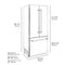36 In. 19.6 Cu. Ft. French Door Built-in Bottom Freezer Refrigerator With Water Dispenser And Ice Maker In Black Stainless Steel