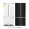 36 In. 19.6 Cu. Ft. French Door Built-in Bottom Freezer Refrigerator With Water Dispenser And Ice Maker In Black Stainless Steel
