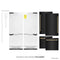 60 In. 32.2 Cu. Ft. French Door Built-in Bottom Freezer Refrigerator With Water Dispensers And Ice Makers In Black Stainless Steel
