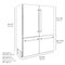 60 In. 32.2 Cu. Ft. French Door Built-in Bottom Freezer Refrigerator With Water Dispensers And Ice Makers In Black Stainless Steel