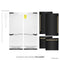 60 In. 32.2 Cu. Ft. French Door Built-in Bottom Freezer Refrigerator With Water Dispensers And Ice Makers In Black Stainless Steel