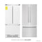 36 In. 19.6 Cu. Ft. French Door Built-in Bottom Freezer Refrigerator With Water Dispenser And Ice Maker In Satin Stainless Steel