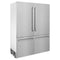 60 In. 32.2 Cu. Ft. French Door Built-in Bottom Freezer Refrigerator With Water Dispensers And Ice Makers In Satin Stainless Steel