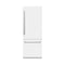 30 In. 16.1 Cu. Ft. Built-in Bottom Freezer Refrigerator With Water Dispenser And Ice Maker In White Matte