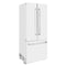 36 In. 19.6 Cu. Ft. French Door Built-in Bottom Freezer Refrigerator With Water Dispenser And Ice Maker In White Matte