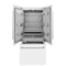 36 In. 19.6 Cu. Ft. French Door Built-in Bottom Freezer Refrigerator With Water Dispenser And Ice Maker In White Matte