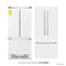 36 In. 19.6 Cu. Ft. French Door Built-in Bottom Freezer Refrigerator With Water Dispenser And Ice Maker In White Matte