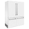 60 In. 32.2 Cu. Ft. French Door Built-in Bottom Freezer Refrigerator With Water Dispensers And Ice Makers In White Matte