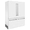 60 In. 32.2 Cu. Ft. French Door Built-in Bottom Freezer Refrigerator With Water Dispensers And Ice Makers In White Matte