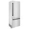 Autograph Edition 30 In. 16.1 Cu. Ft. Built-in Bottom Freezer Refrigerator With Water Dispenser And Ice Maker In Stainless Steel With Matte Black Accents