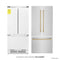 Autograph Edition 36 In. 19.6 Cu. Ft. French Door Built-in Bottom Freezer Refrigerator With Water Dispenser And Ice Maker In Stainless Steel With Champagne Bronze Accents