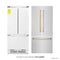 Autograph Edition 36 In. 19.6 Cu. Ft. French Door Built-in Bottom Freezer Refrigerator With Water Dispenser And Ice Maker In Stainless Steel With Polished Gold Accents