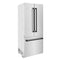 Autograph Edition 36 In. 19.6 Cu. Ft. French Door Built-in Bottom Freezer Refrigerator With Water Dispenser And Ice Maker In Stainless Steel With Matte Black Accents