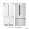 Autograph Edition 36 In. 19.6 Cu. Ft. French Door Built-in Bottom Freezer Refrigerator With Water Dispenser And Ice Maker In Stainless Steel With Matte Black Accents