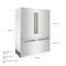 Autograph Edition 60 In. 32.2 Cu. Ft. French Door Built-in Bottom Freezer Refrigerator With Water Dispenser And Ice Maker In Stainless Steel With Champagne Bronze Accents
