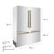 Autograph Edition 60 In. 32.2 Cu. Ft. French Door Built-in Bottom Freezer Refrigerator With Water Dispenser And Ice Maker In Stainless Steel With Polished Gold Accents