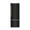 Autograph Edition 30 In. 16.1 Cu. Ft. Built-in Bottom Freezer Refrigerator With Water Dispenser And Ice Maker In Black Stainless Steel With Champagne Bronze Accents