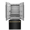 Autograph Edition 36 In. 19.6 Cu. Ft. French Door Built-in Bottom Freezer Refrigerator With Water Dispenser And Ice Maker In Black Stainless Steel With Polished Gold Accents