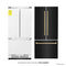 Autograph Edition 36 In. 19.6 Cu. Ft. French Door Built-in Bottom Freezer Refrigerator With Water Dispenser And Ice Maker In Black Stainless Steel With Polished Gold Accents
