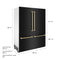Autograph Edition 60 In. 32.2 Cu. Ft. French Door Built-in Bottom Freezer Refrigerator With Water Dispenser And Ice Maker In Black Stainless Steel With Champagne Bronze Accents
