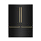 Autograph Edition 60 In. 32.2 Cu. Ft. French Door Built-in Bottom Freezer Refrigerator With Water Dispenser And Ice Maker In Black Stainless Steel With Champagne Bronze Accents