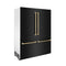 Autograph Edition 60 In. 32.2 Cu. Ft. French Door Built-in Bottom Freezer Refrigerator With Water Dispenser And Ice Maker In Black Stainless Steel With Champagne Bronze Accents