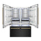 Autograph Edition 60 In. 32.2 Cu. Ft. French Door Built-in Bottom Freezer Refrigerator With Water Dispenser And Ice Maker In Black Stainless Steel With Polished Gold Accents