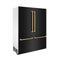 Autograph Edition 60 In. 32.2 Cu. Ft. French Door Built-in Bottom Freezer Refrigerator With Water Dispenser And Ice Maker In Black Stainless Steel With Polished Gold Accents