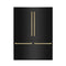 Autograph Edition 60 In. 32.2 Cu. Ft. French Door Built-in Bottom Freezer Refrigerator With Water Dispenser And Ice Maker In Black Stainless Steel With Polished Gold Accents