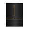 Autograph Edition 60 In. 32.2 Cu. Ft. French Door Built-in Bottom Freezer Refrigerator With Water Dispenser And Ice Maker In Black Stainless Steel With Polished Gold Accents