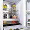 Autograph Edition 30 In. 16.1 Cu. Ft. Built-in Bottom Freezer Refrigerator With Water Dispenser And Ice Maker In Satin Stainless Steel With Champagne Bronze Accents