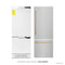 Autograph Edition 30 In. 16.1 Cu. Ft. Built-in Bottom Freezer Refrigerator With Water Dispenser And Ice Maker In Satin Stainless Steel With Champagne Bronze Accents