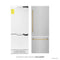 Autograph Edition 30 In. 16.1 Cu. Ft. Built-in Bottom Freezer Refrigerator With Water Dispenser And Ice Maker In Satin Stainless Steel With Polished Gold Accents