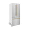 Autograph Edition 36 In. 19.6 Cu. Ft. French Door Built-in Bottom Freezer Refrigerator With Water Dispenser And Ice Maker In Satin Stainless Steel With Champagne Bronze Accents
