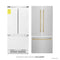 Autograph Edition 36 In. 19.6 Cu. Ft. French Door Built-in Bottom Freezer Refrigerator With Water Dispenser And Ice Maker In Satin Stainless Steel With Champagne Bronze Accents