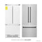 Autograph Edition 36 In. 19.6 Cu. Ft. French Door Built-in Bottom Freezer Refrigerator With Water Dispenser And Ice Maker In Satin Stainless Steel With Matte Black Accents