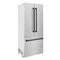 Autograph Edition 36 In. 19.6 Cu. Ft. French Door Built-in Bottom Freezer Refrigerator With Water Dispenser And Ice Maker In Satin Stainless Steel With Matte Black Accents